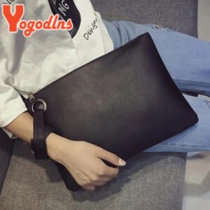 Yogodlns الموضة الصلبة المرأة مخلب حقيبة جلد النساء المغلف